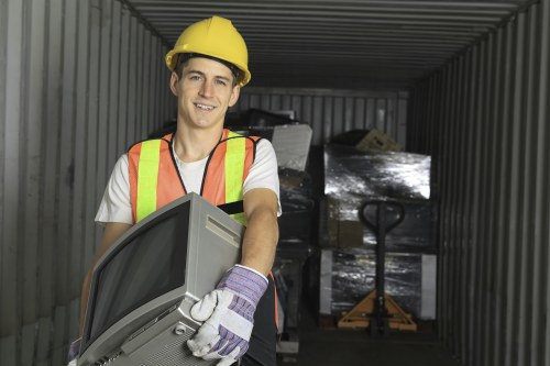 Commercial waste removal truck in Wimbledon